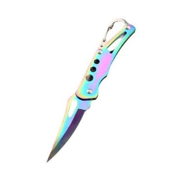 Imagem de Canivete Portátil Dobrável Para Chaveiro, Mini Faca Tática De Sobreviv