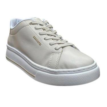 Imagem de Tênis AnaCapri Plataforma Branco Dourado-Feminino