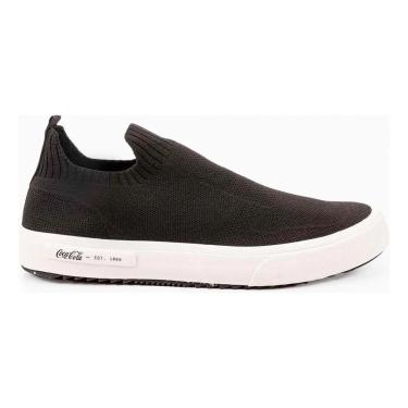 Imagem de Tênis Coca Cola Slip On Calce Fácil Stamp Chronos 2.0 Preto CC2350-Masculino