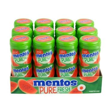 Imagem de Chiclete Mentos Sem Açúcar Pure Fresh Melancia - Caixa 18 Unidades 56g