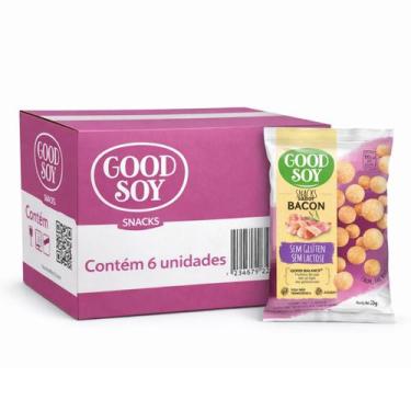 Imagem de Kit 6 Snacks de Soja GOODSOY s/ Gluten Sabor Bacon 25g