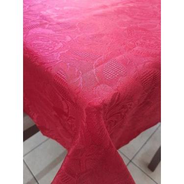 Imagem de toalha para mesa retangular tecido jacquard bordo 1,40x2,50 - B.F CONF