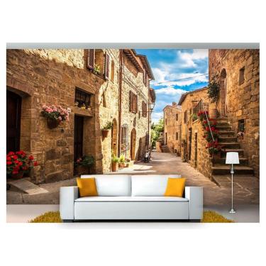 Imagem de Papel De Parede Cidade Antiga Rua Européia 3D Cda10