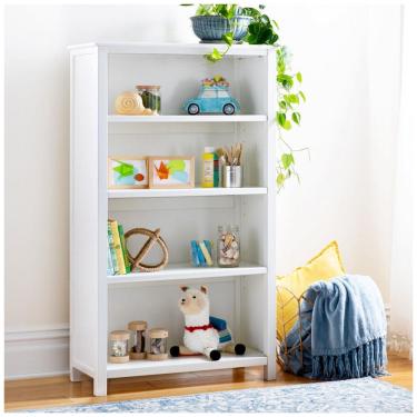 Imagem de Estante infantil 4 prateleiras Guidecraft Taiga Branca em madeira pinus e MDF 137cm