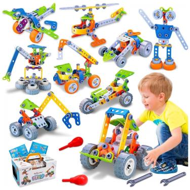 Imagem de Kit Blocos de Construção STEM Tsomtto 10 em 1 com 167 Peças para Crianças a Partir de 3...