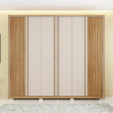 Imagem de Guarda-roupa Casal Suburban Ripado 6 Portas 6 Gavetas e Pés Espresso M
