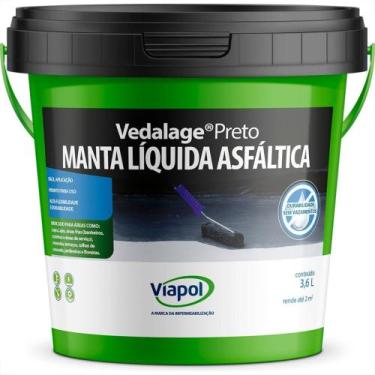 Imagem de Impermeabilizante Viapol Vedalage Preto 3,6L, Preto