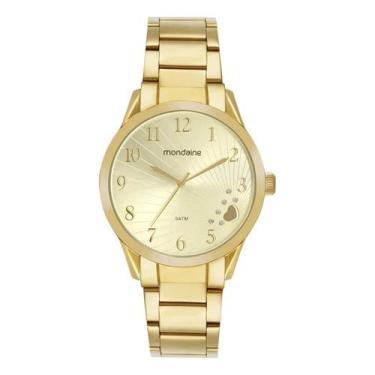 Imagem de Relógio Feminino Dourado Mondaine Coração 99765lpmvde2