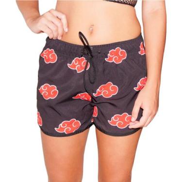 Imagem de Short Praia Feminino Naruto Akatsuki Patricinha Elastano Original - me