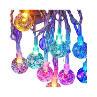 Imagem de Guirlanda De Luzes LED Em Forma De Bola De Cristal 1.5-10m Operada Por