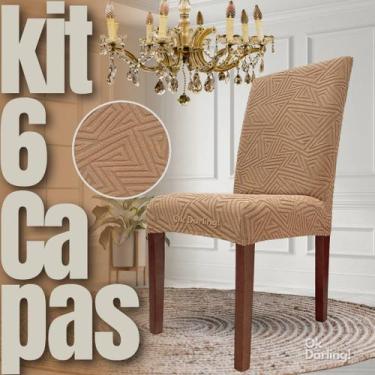 Imagem de Americana - Kit 6 Capas de Cadeira Linha Gold - Caramelo - OK Darling