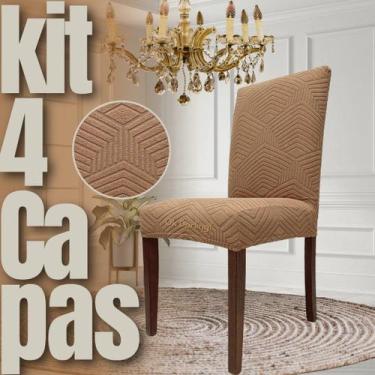 Imagem de Escocesa - Kit 4 Capas de Cadeira Linha Gold - Caramelo - OK Darling