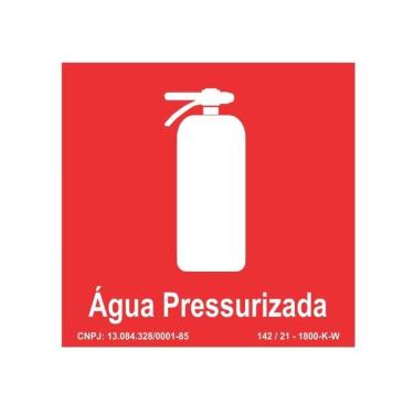 Imagem de Placa De Aviso Sinalização Água Pressurizada 20Cmx20Cm