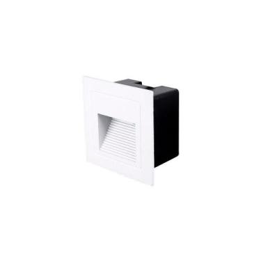 Imagem de Balizador Nordecor Linder Embutir Quadrado Led Bivolt Branco 3000k Luz