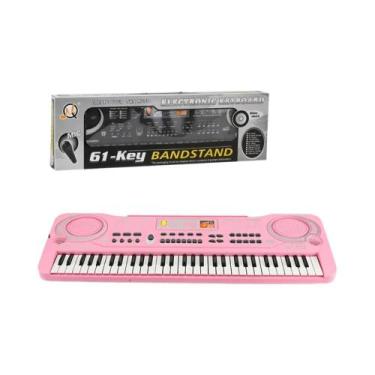 Imagem de Teclado Eletrônico Infantil De 61 Teclas Com Microfone, Instrumento Mu