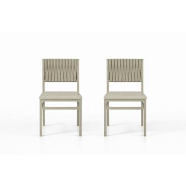 Imagem de Kit 2 cadeiras externa corda náutica pérola Milon Solare