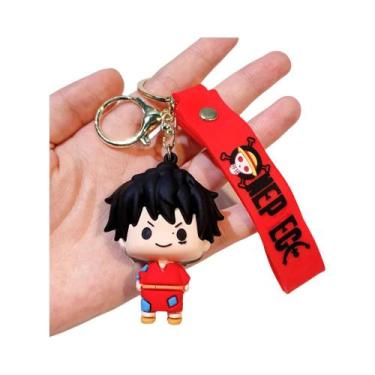 Imagem de Chaveiro Temático ONE PIECE 50 Estilos Fofo Luffy Roronoa Zoro Silicon