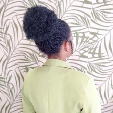 Imagem de Aplique Coque Afro Ponytail, Fibra Orgânica, Cor 1 - Central dos Cabel