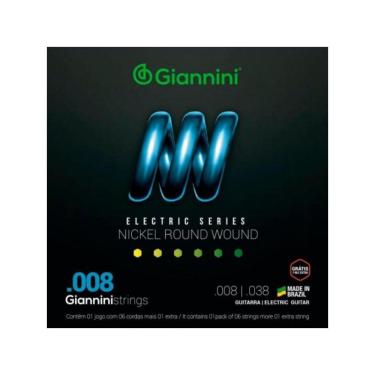 Imagem de Encordoamento Para Guitarra .008 Super Leve Giannini Geegst8