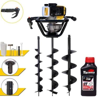 Imagem de Perfurador de Solo PSL517 à Gasolina 51,7CC 1,8HP com Brocas 80X20CM 80X25CM 80X30CM Lynus