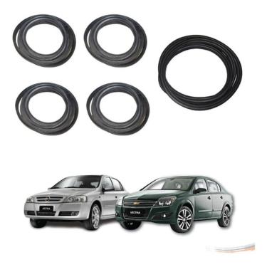 Imagem de Kit Borracha de Vedação Automotiva para Portas e porta-malas Astra Vectra Após 95 Preto...