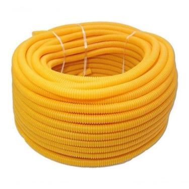 Imagem de Conduíte Corrugado Dinoplast 5-8 Polegada 50M Flexível 100% Reciclado Amarelo Higipack