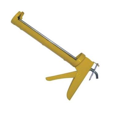 Imagem de Pistola de Calafetar Amarela em Metal com Gatilho de Mola para Vedação Precisa Amarelo Dtools