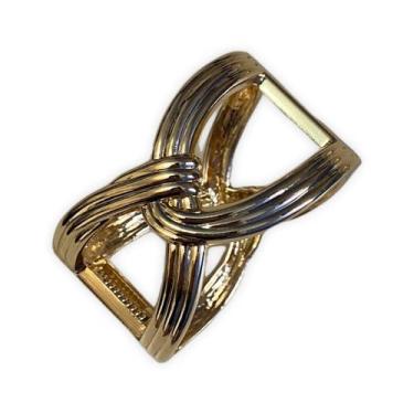 Imagem de Bracelete Dourado Largo com Nó Aberto - Pistache Acessórios, Metal, Do