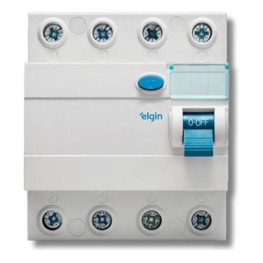 Imagem de Disjuntor Diferencial Elgin Idr/dr 25a 30ma Tetrapolar 4polo