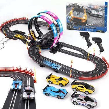 Imagem de Pista de Carreras de Autos a Ranura ANNKIE 6m Eléctrica con 4 Autos y 