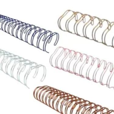 Imagem de Kit Wire-o Para Encadernação 2x1 A5 1" Colorido Cassmar 20un