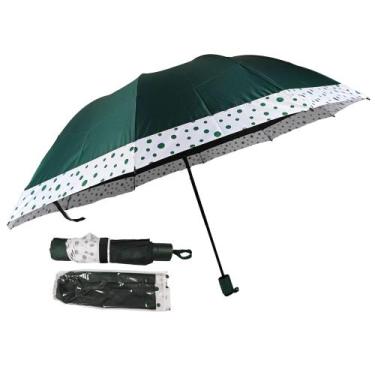 Imagem de Guarda Chuva Bolinha Contra Vento Cabe Na Bolsa Grande Resistente Dobr