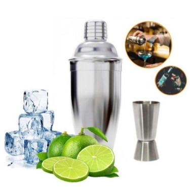 Imagem de Coqueteleira Inox Com Dosador Drinks Caipirinha Batidas Bar - Logospan