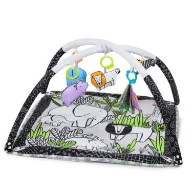 Imagem de Tapete De Atividade Infantil Com Bolinhas Selva Leão Zebra - L&W