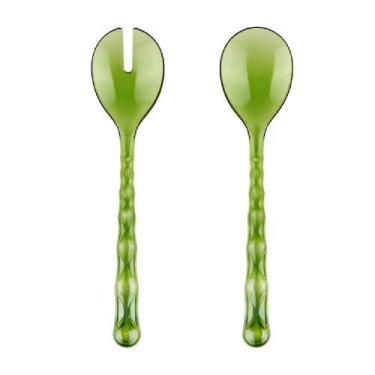 Imagem de Talheres de salada guzzini em acrílico vanity acqua 27,5cm water lily 