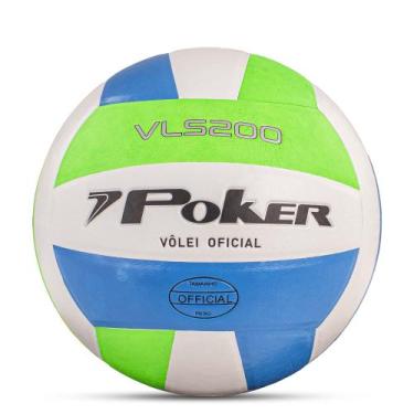 Imagem de Bola de Vôlei Semi Profissional VLS 200 - Poker, Branco, Verde
