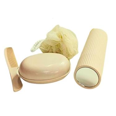 Imagem de Kit Viagem Organizador Banho Higiene Necessaire Transparente - Isanog