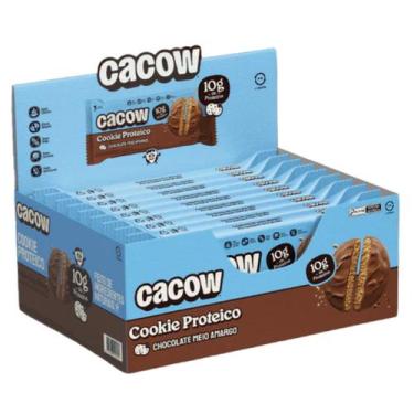Imagem de Cookie Proteico Cacow Meio Amargo 9 unidades 40g -, Chocolate Meio Ama