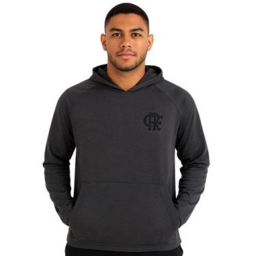 Imagem de Blusa Capuz Flamengo Masculino Canguru When Braziline, Chumbo, G