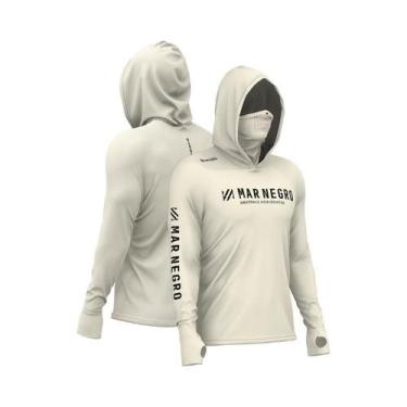 Imagem de Camisa Para Pesca UV X Protect 360 com Capuz Buff Mar Negro -, Off whi
