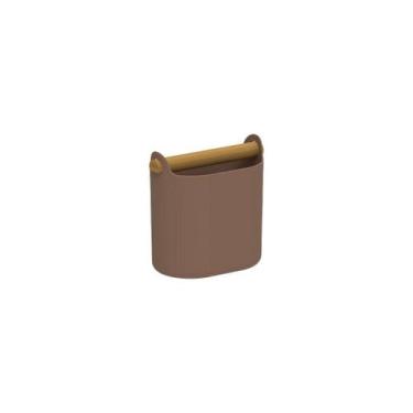 Imagem de Porta Utensílios com Alça de Bambu Ou Linha Lume, Marrom Amêndoa