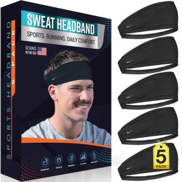 Imagem de Faixas de Cabeça Esportivas PhysFlex 5 Unidades com Absorção de Suor