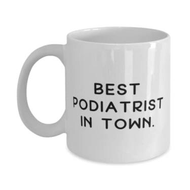 Imagem de Best Podiatrist in Town. Caneca de 325 g, presente de podólogos de colegas de trabalho, copo de mordaça para colegas de trabalho