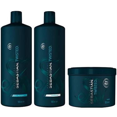 Imagem de Kit Shampoo Condicionador 1 Litro E Máscar 500Ml Sebastian Professional Curly Twisted