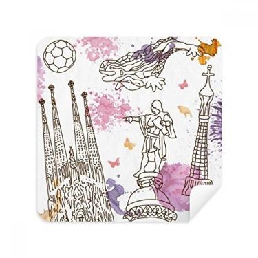 Imagem de Estátua de futebol da Catedral de Barcelona, Espanha, limpador de tela, tecido de camurça, pacote com 2