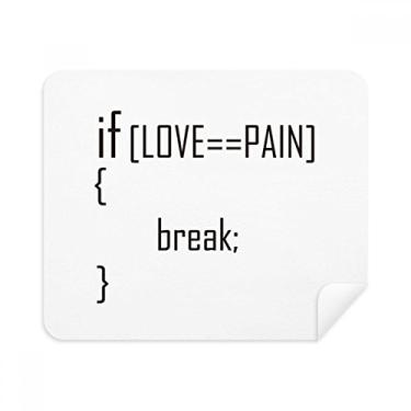 Imagem de Tecido de camurça com 2 peças de tecido de camurça com declaração se o amor é igual à dor