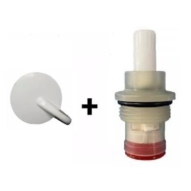 Imagem de Kit Acabamento Manopla + Reparo De Registro Torneira Elétrica Lumen Hydra