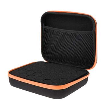 Imagem de Simhoa Estojo de transporte de óleo essencial de 30 frascos 5 ml 10 ml 15 ml Caixa de bolsa de mão de armazenamento - Laranja