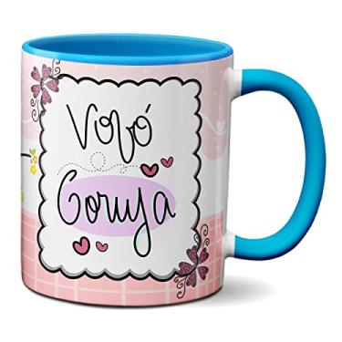 Imagem de Caneca Feliz Dia Dos Avós Corujas Fofas Vovó Coruja (Azul)