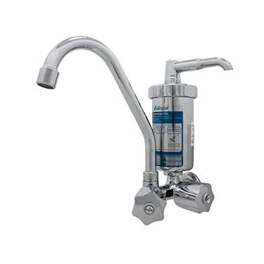 Imagem de Torneira Com Filtro e Bica Movel Metal Com Copo Abs Acabamento C50 Parede 1/2x3/4